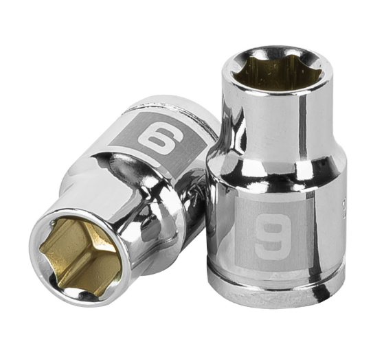 DADO DE 9 mm, CUADRO DE 3/8", 6 PUNTAS, D-3809-HM