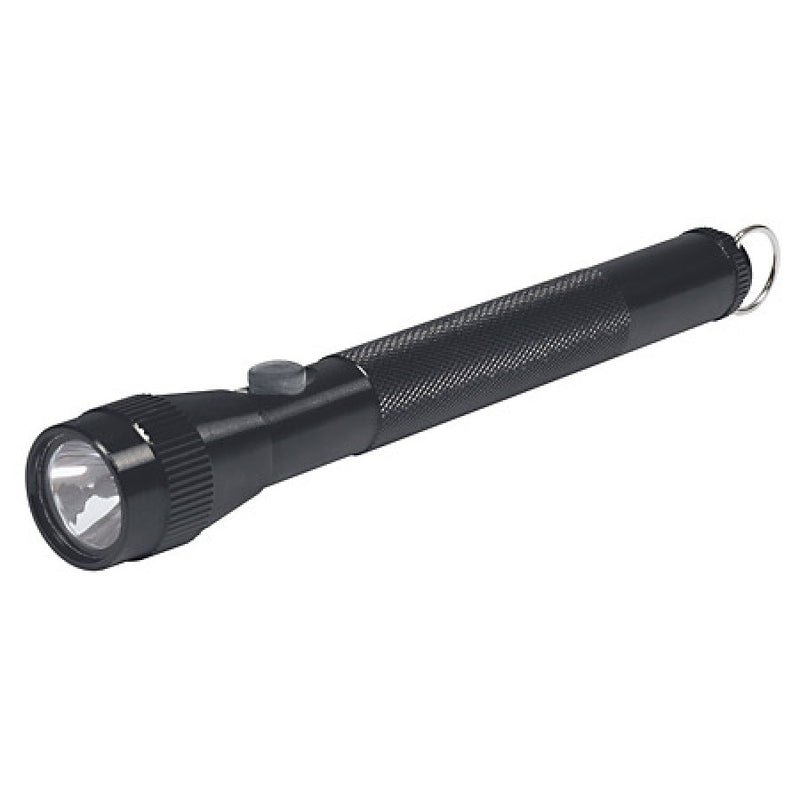 LINTERNA DE ALUMINIO CON LUZ AJUSTABLE, 3 PILAS D, NEGRA"