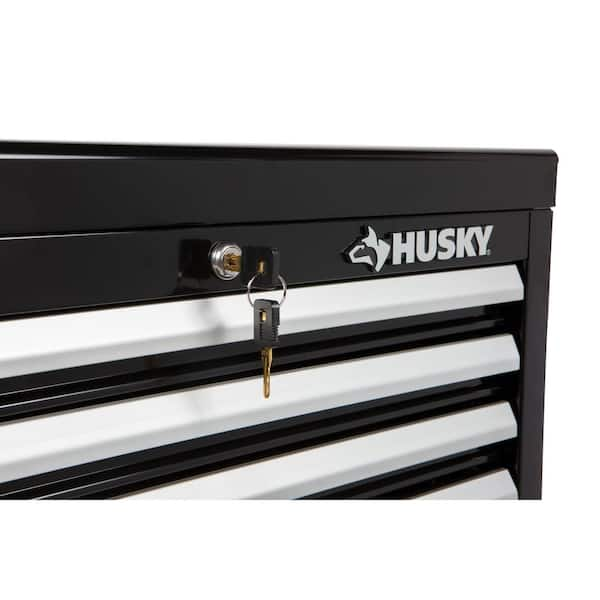 GABINETE HUSKY 26" X 12", TIPO BAUL, CON 4 CAJONES COLOR NEGRO,