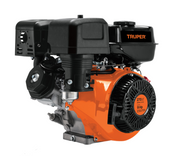Motor a gasolina TRUPER naranja y negro, 9 hp, 270 cc, vista lateral