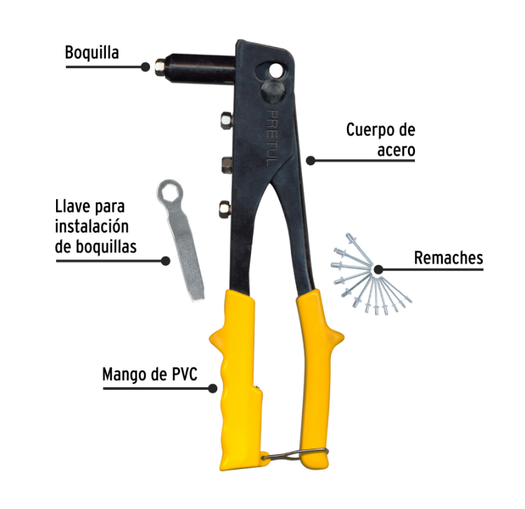 REMACHADORA 10" CON REMACHES, PRETUL