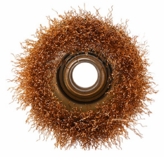 CARDA COPA DE ALAMBRE ONDULADO LATONADO 3" 5/8"-11UNC