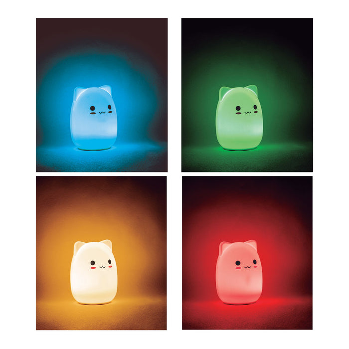 LAMPARA GATO DE LED MULTICOLOR LUZ DE NOCHE