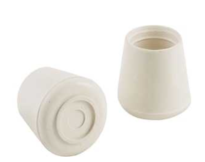 PUNTA DE GOMA PARA PATAS DE MUEBLES, 1", BLANCAS
