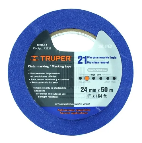 CINTA MASKING AZUL, 1" X 50 MTS