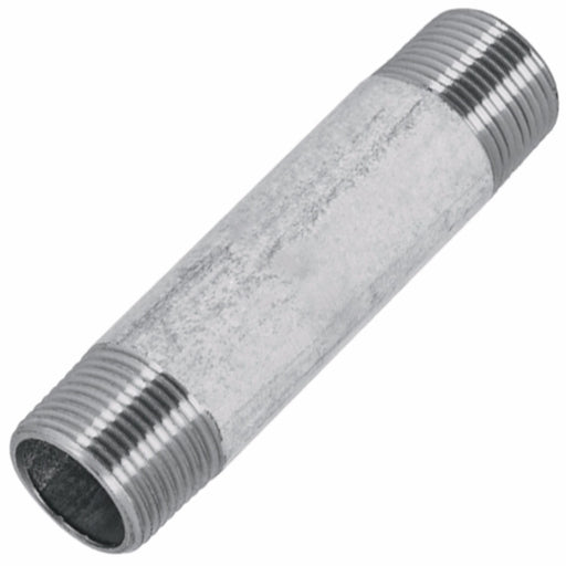 Niple de tubería galvanizado con rosca, 1" x 4", cédula 40