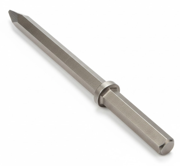 CINCEL HEX PUNTIAGUDO 520 mm CON COLLAR (PARA 11304 y martillo neumatico std)