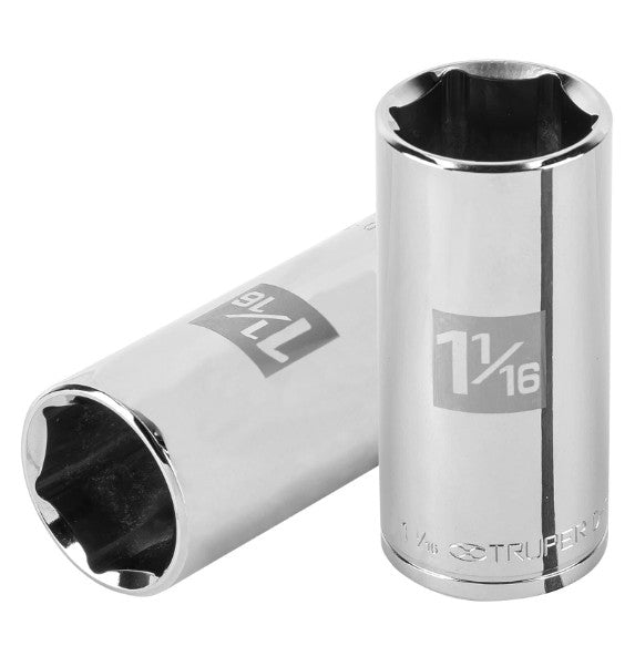 DADO DE 1-1/16", CUADRO DE 1/2", 6 PUNTAS LARGO, D-1234-HL