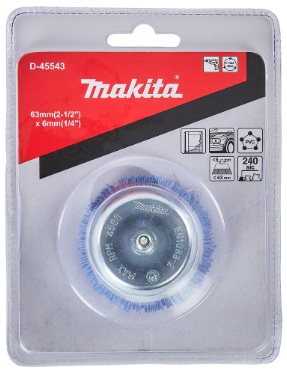 CARDA COPA NYLON 2 1/2" GRANO 240 ZANCO 1/4"
