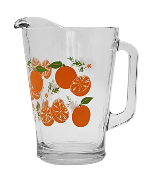 JUEGO PARA BEBIDAS DE CRISTAL 7 PZ (NARANJAS)