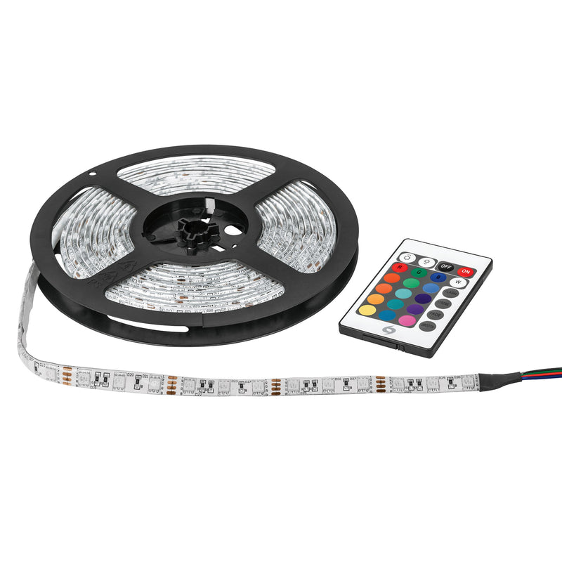 TIRA DE LED DE 5M 18W LUZ MULTICOLORES RGB