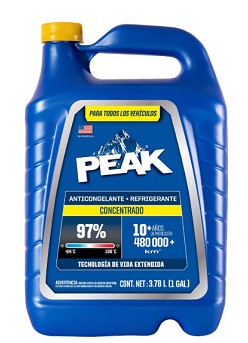 ANTICONGELANTE / REFRIGERANTE PEAK DE 97%  3.78 lt