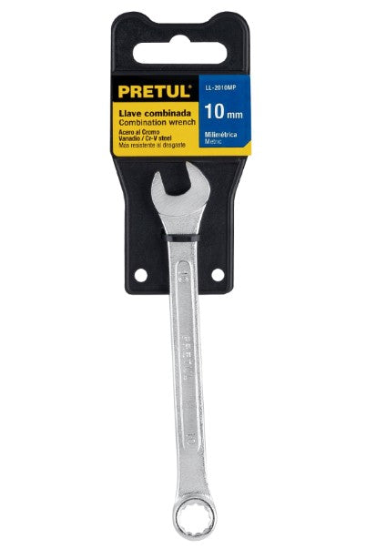 LLAVE COMBINADA MILIMETRICA 10 mm X 140 mm DE LARGO PRETUL
