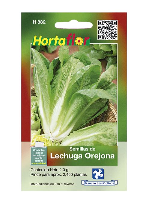 SOBRE DE SEMILLAS DE LECHUGA OREJONA HORTAFLOR, CONTENIDO DE 2G