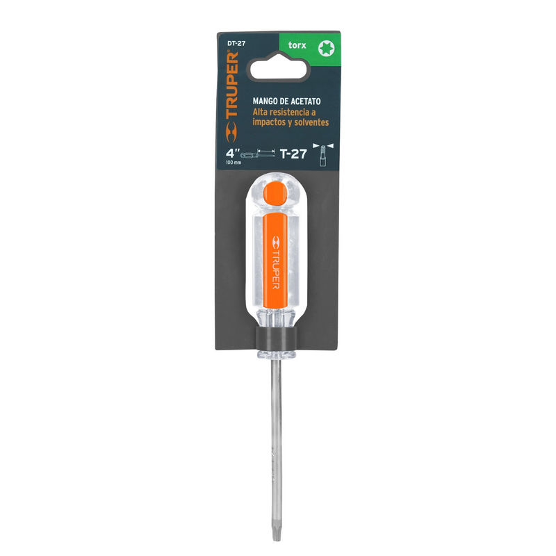 DESARMADOR PUNTA TORX T27 MANGO DE ACETATO TRUPER