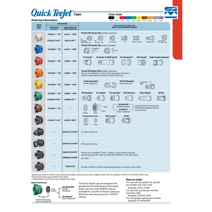 TAPA QUICK TEEJET NYLON AMARILA