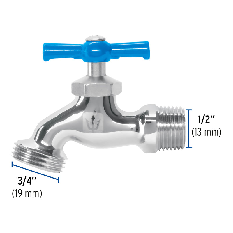 LLAVE JARDIN CROMADA 1/2 GRANDE 6/36