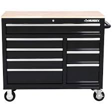 GABINETE HUSKY 42" X 18.1",  NEGRO CON RUEDAS