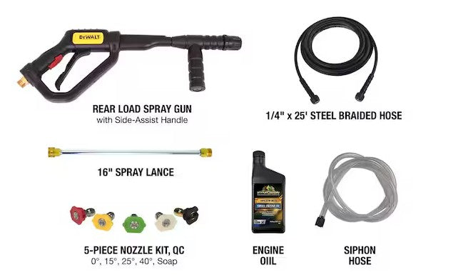 HIDROLAVADORA CON MOTOR A GASOLINA DEWALT, 3400 PSI, 2.5 GPM, ARRANQUE ELÉCTRICO