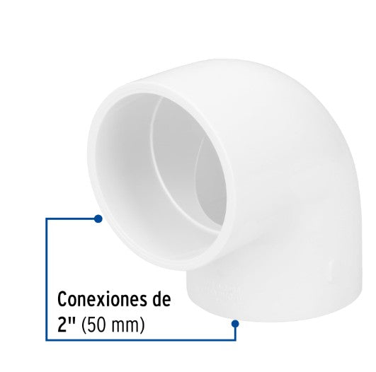 CODO DE PVC, 90°, 2"