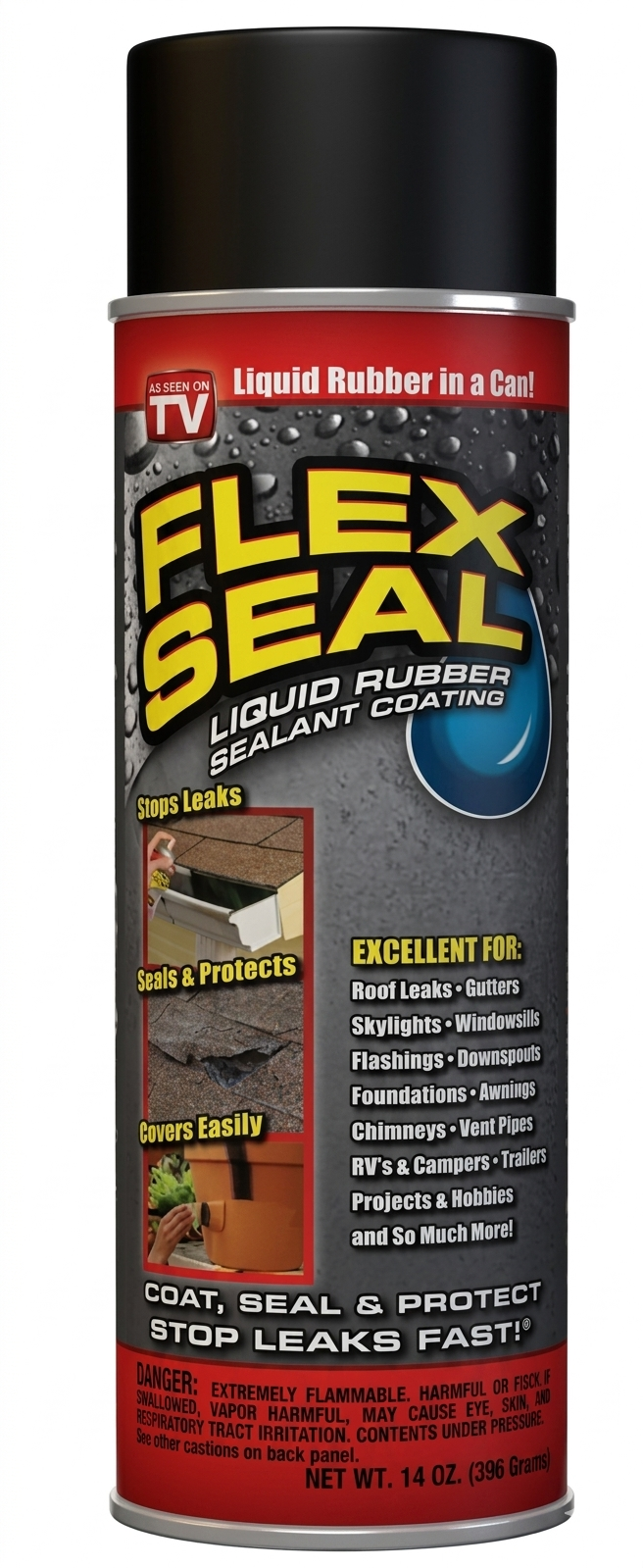 IMPERMEABILIZANTE DE GOMA NEGRO EN SPRAY 14 oz  FLEX SEAL