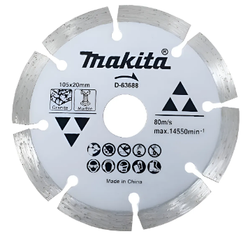 DISCO DE DIAMANTE SEGMENTADO 105 mm X 8 mm X 20 mm GRANITO