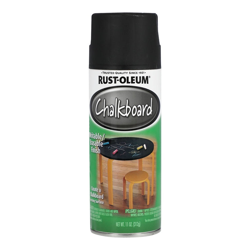PINTURA EN AEROSOL, COLOR NEGRO MATE, PIZARRON, 312 g, RUST-OLEUM