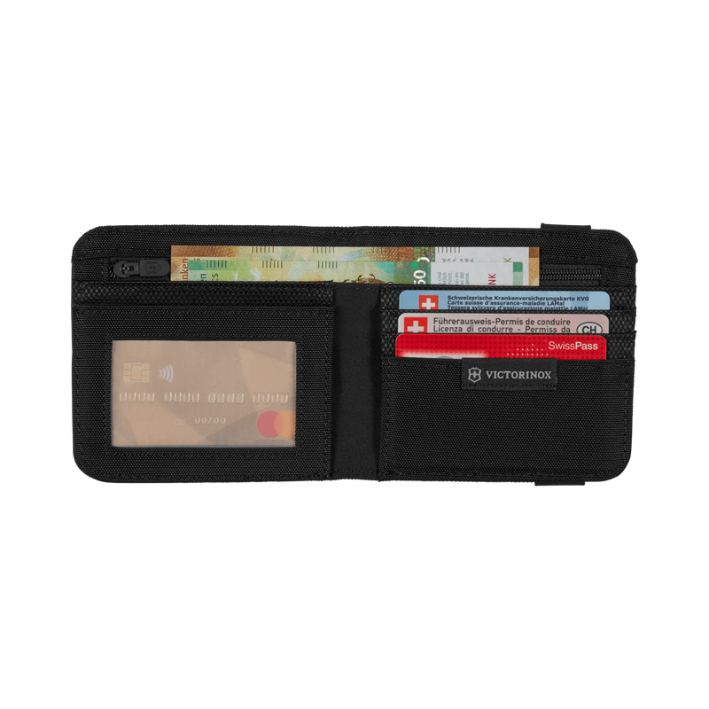 CARTERA DE NYLON VICTORINOX, COLOR NEGRA C/ VELCRO WHIT RFID PROTECTION0