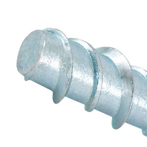 Tornillo para concreto galvanizado, vista de la rosca