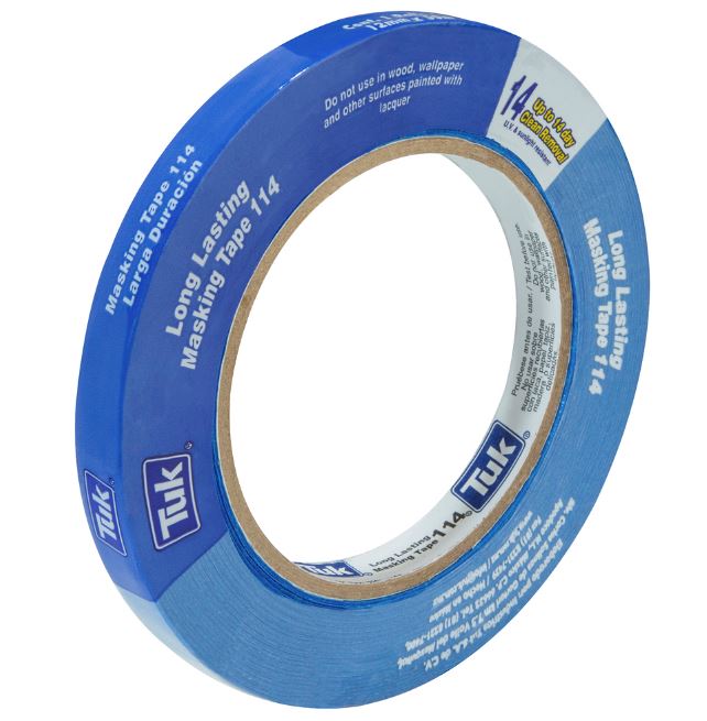 CINTA MASKING AZUL, 1/2" X 50 MTS, TUK