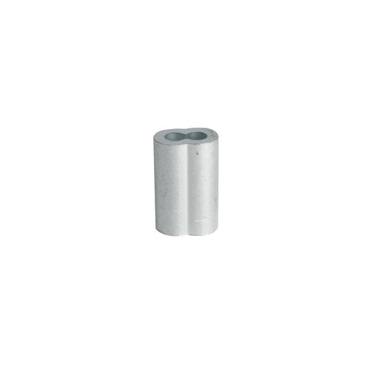 Casquillo de aluminio doble 5/16 cilíndrico con orificio central