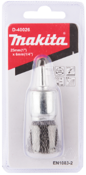 CARDA DE ALAMBRE TIPO BROCHA 1" ZANCO 1/4" P/TALADRO