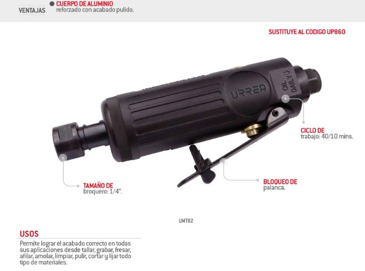 MOTO-TOOL NEUMATICO 1/4 2200RPM UR