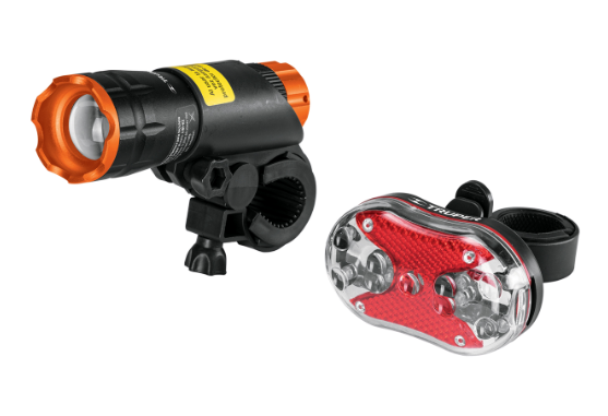 JUEGO DE LUZ DELANTERA Y TRASERA PARA BICICLETA DE BATERIA TRUPER
