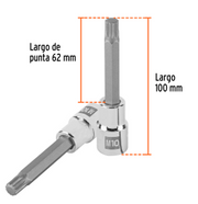 Dado con punta larga Bristol M10, cuadro 1/2" Truper; punta 62 mm y 100 mm.