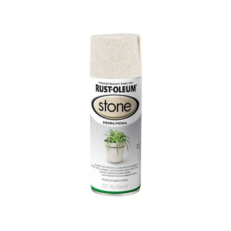 PINTURA EN AEROSOL, COLOR CREMA, ACABADO PIEDRA, 340 g, RUST-OLEUM