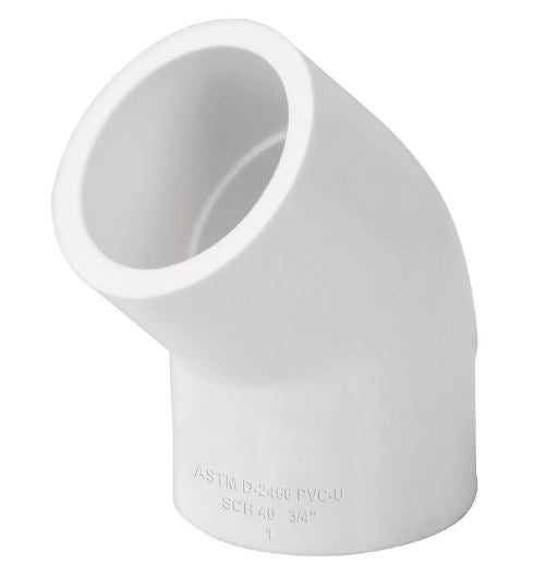 CODO DE PVC, 45°, 1"