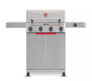 Asador de gas Monument Grills de 4 quemadores en acero inoxidable, panel frontal