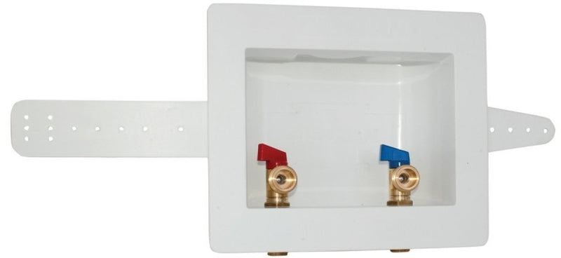 CAJA DE SALIDA PARA LAVADORA EASTMAN DE 1/2" 3/4"LATON BLANCO
