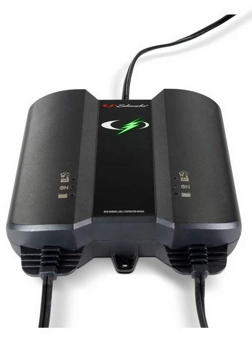 CARGADOR DE BATERIAS  2 BANCOS 6 V/12 V 2 A