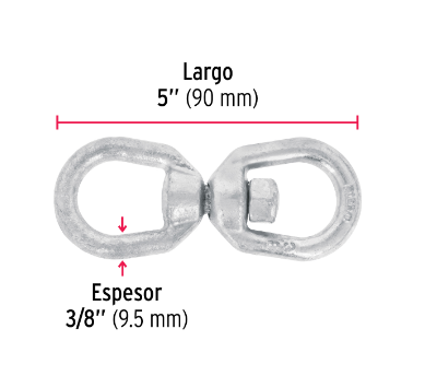 DESTORCEDOR DE ACERO FORJADO DE 3/8"