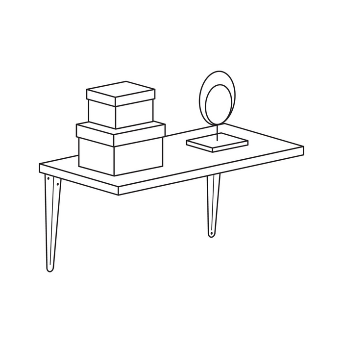 MENSULA 8" X 10", BLANCA, FIERO