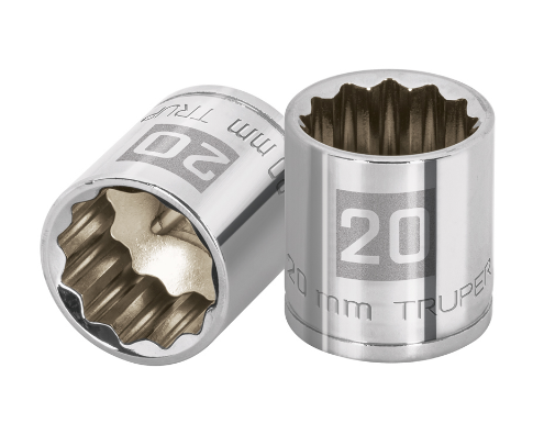 DADO DE 20 mm, CUADRO DE 3/8", 12 PUNTAS, D-3820-M