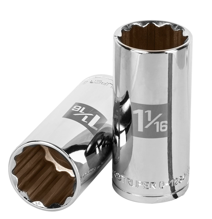 DADO DE 1-1/16", CUADRO DE 1/2", 12 PUNTAS LARGO, D-1234-EL