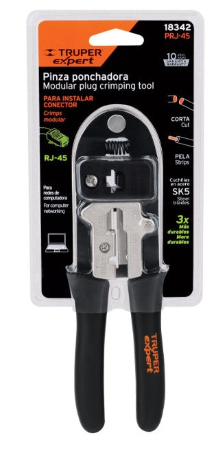 PINZA PONCHADORA DE CABLE RJ-45 8 CONTACTOS DE 8" TRUPER