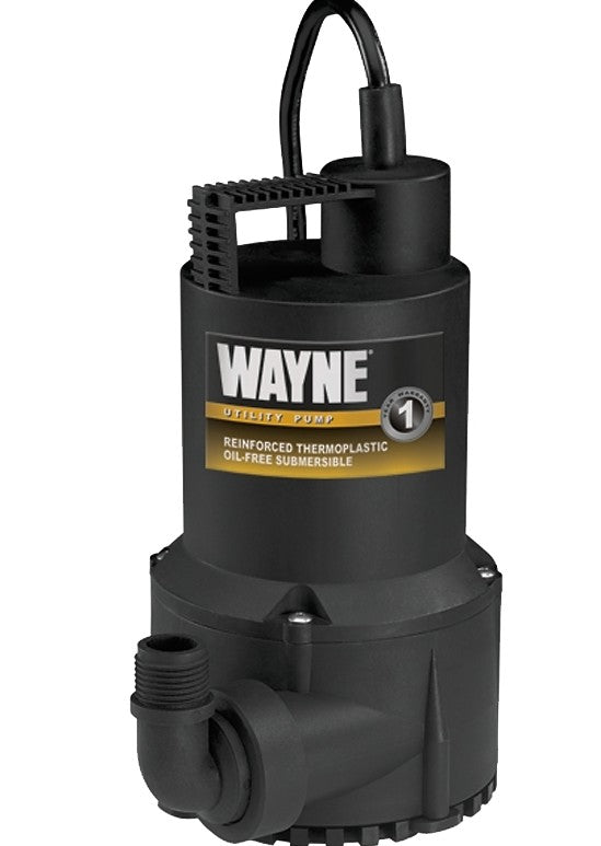 BOMBA SUMERGIBLE PORTATIL WAYNE MONOFASICA 2.5 A 120V 0.166 HP 1-1/4"