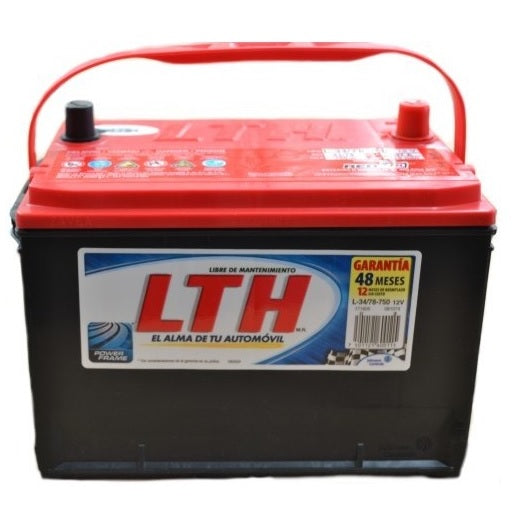 ACUMULADOR "34/78" LTH DE 750 AMP. DE ARRANQUE EN FRIO, +/-