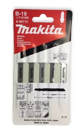 SEGUETA PARA MADERA HCS 75 mm CORTE RECTO DIENTES INVERTIDOS (B19) T101BR