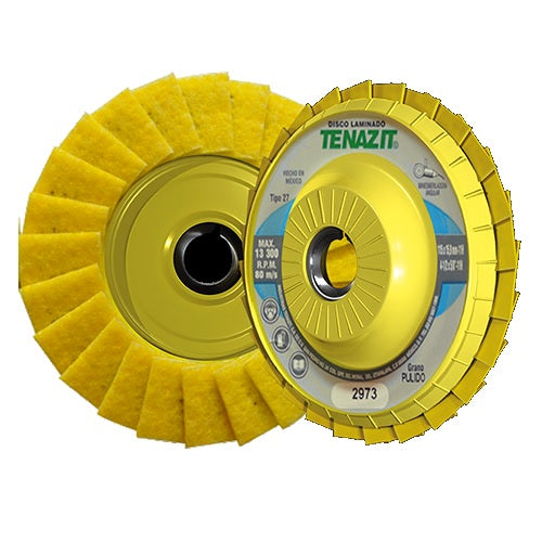 DISCO LAMINADO 4-1/2" X 5/8-11, PARA PULIR INOX, PULIZIT