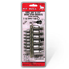 JUEGO DE 15 DADOS C/PUNTAS TORX INTERCAMBIABLES